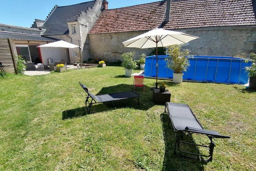 Maison Chaleureuse Et De Detente Avec Piscine Et Spa Chassemy Eksteriør bilde